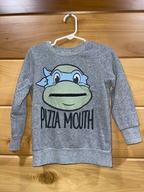 Kids Gray 'Pizza Mouth' Graphic Sweatshirt